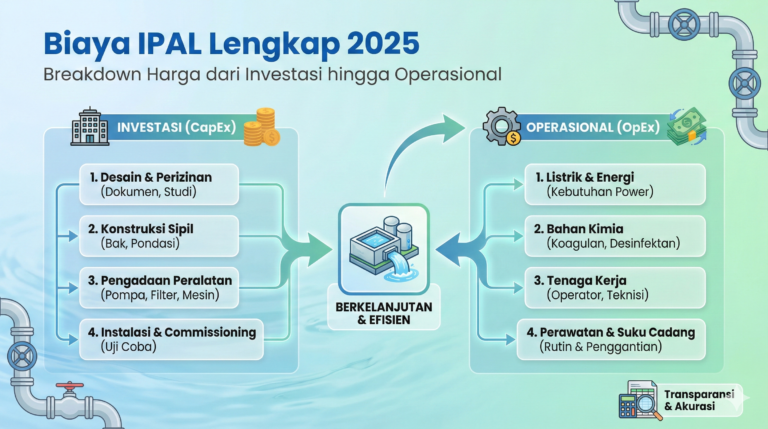 Biaya IPAL Lengkap 2025: Breakdown Harga dari Investasi hingga Operasional yang Harus Anda Tahu