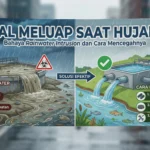 ipal meluap saat hujan