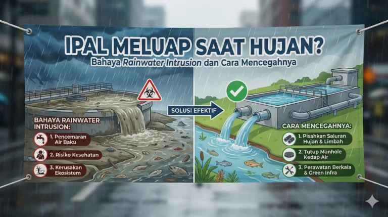 IPAL Meluap Saat Hujan? 5 Bahaya Fatal Rainwater Intrusion yang Bikin Kantong Jebol