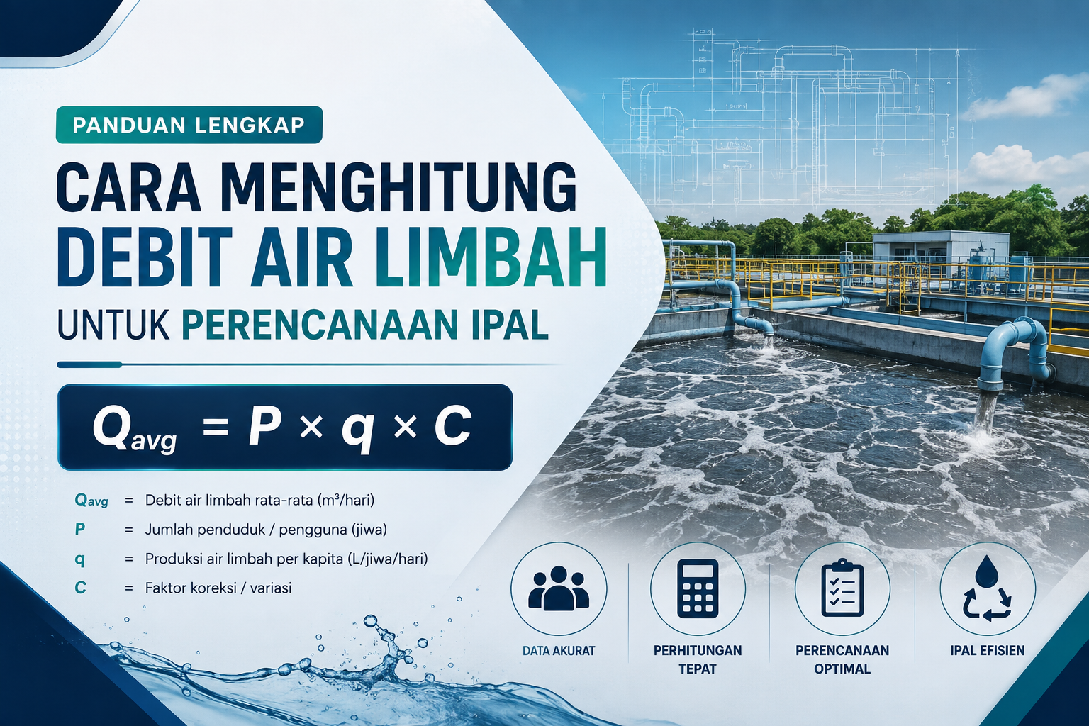 cara menghitung debit air limbah