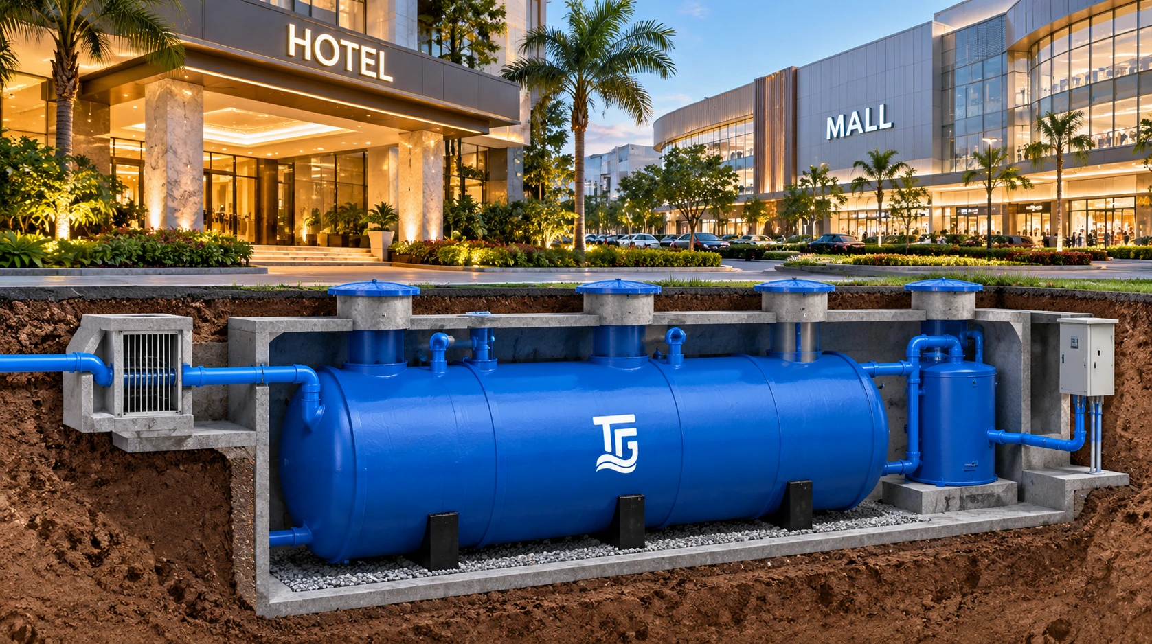 IPAL fiberglass underground